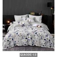 Couette florale de luxe ultra douce 6 pièces Ensembles de literie King Size en microfibre polyester pour mariage Motif floral