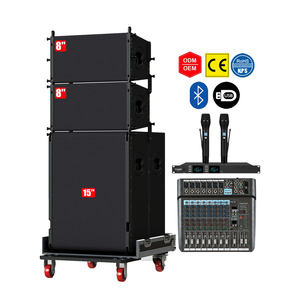 Système de sonorisation professionnel Line Array 8 enceintes de 15 pouces actives et amplifiées pour concerts, scènes, églises et événements - Product Image 1