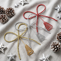 Nouvelle Décoration de Noël 2026 : Nœud Scintillant pour le Sommet du Sapin – Ornement de Printemps et Décoration de Fête Rouge, Or, Argent