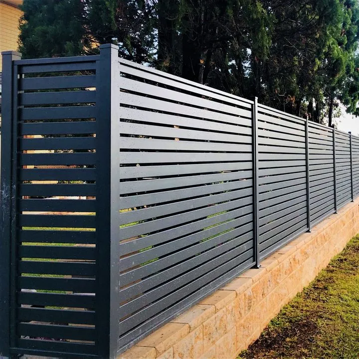 Factory wholesale price of garden aluminum slat fence aluminum slats fencing panels