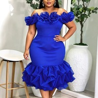 ADR051168 Robe moulante élégante sans bretelles à fleurs, vert menthe, robes de soirée longueur genou