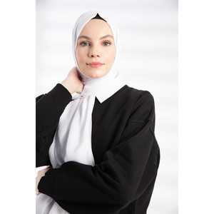 ผ้าคลุมไหล่สไตล์ชาติพันธุ์สีขาว ผ้าเครปเนื้อนุ่ม ทอจากผ้าฝ้าย พิมพ์ลายดอกไม้และลายเรียบ ความยาวแบบยาวพิเศษ บริการสกรีนโลโก้ตามสั่ง - Product Image 4