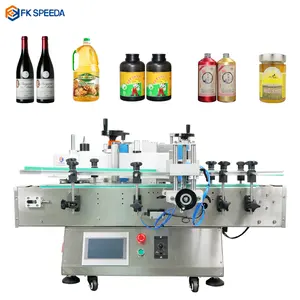 Fineco Automated Desktop Automatische Glas Honig Runde Flasche Applikator Etikett ier aufkleber Maschine