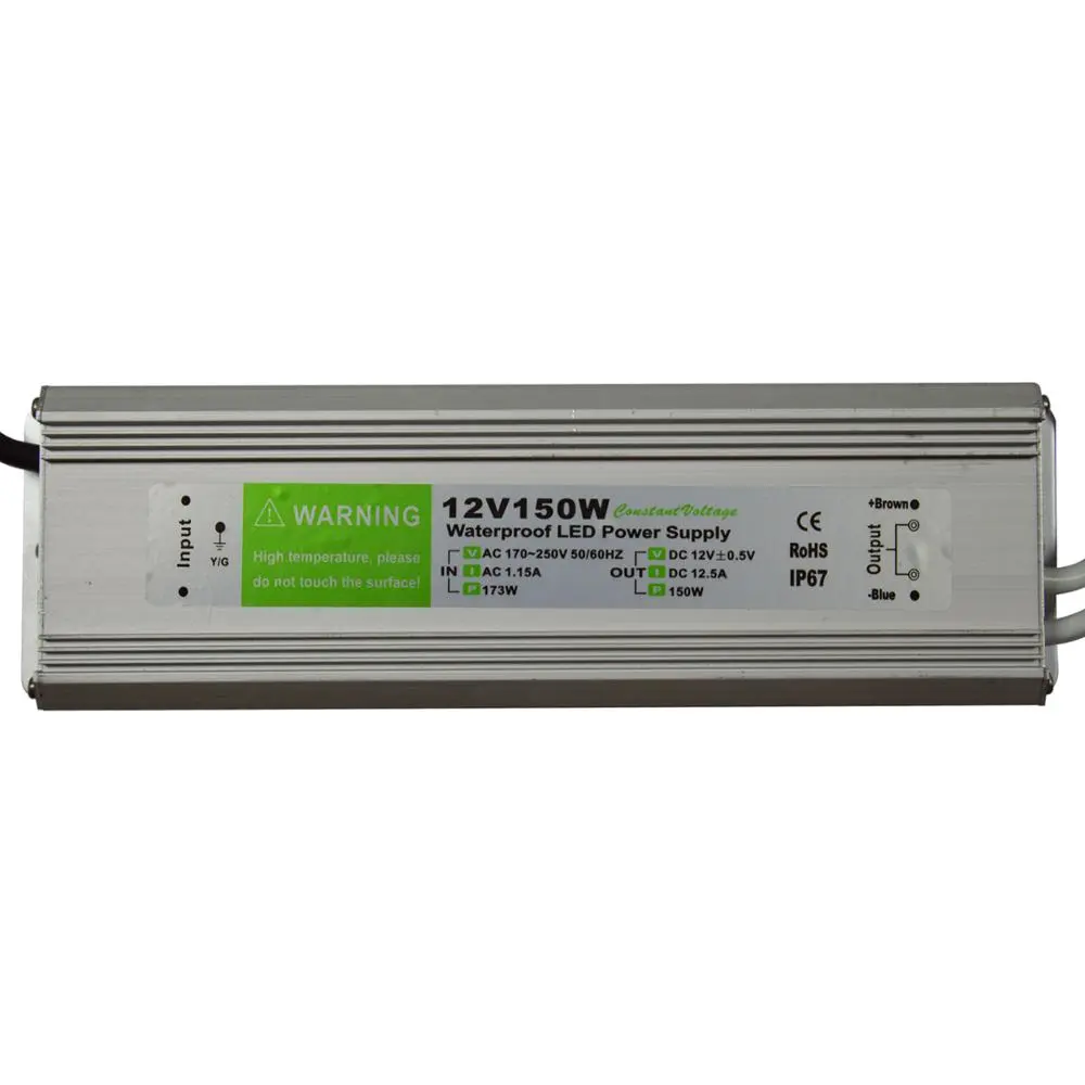 300W AC100-240V DC12V водонепроницаемый IP67 Светодиодный драйвер питания трансформатор