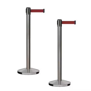 เสา stanchion สำหรับคิวสแตนเลสสีทองสีเงินสีดำพับเก็บได้ - Product Image 1