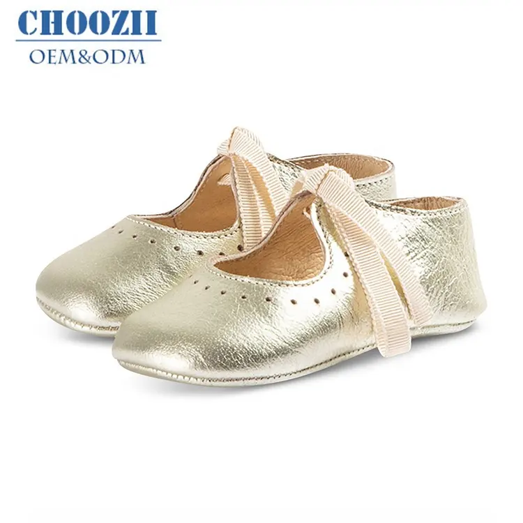 Choozii New Design Soft Sole Walking Newborn Mary Jane Soft Leather Baby Casual Shoes Newborn for Girls