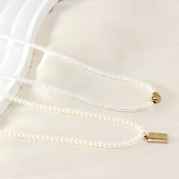 Collier en acier inoxydable plaqué or 14 carats avec cœur et perles d'imitation, bijoux tendance pour femme, hypoallergénique, vente en gros