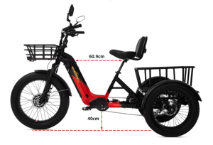 Triciclo Eléctrico de Carga de Tres Ruedas de la Mejor Calidad, con Batería de 2500W, en Stock, Triciclo Eléctrico de 2 Plazas para Adultos - Product Image 4