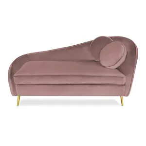 Sofá-cama de tecido luxuoso com desenho francês moderno para sala de estar e chaise-longue