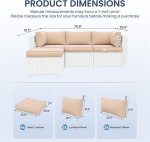 เบาะรองนั่งกันน้ำสำหรับใช้งานกลางแจ้งขนาดใหญ่ ทำจากผ้าโอเลฟินแบบแห้งเร็ว สีตามสั่ง สำหรับใช้ในสวนและลานบ้าน - Product Image 3