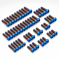 Fabrication sur mesure de boulons en titane colorés arc-en-ciel, vis à tête fendue hexagonale Torx personnalisées