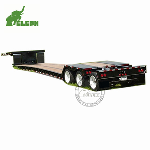 Remolque cuello <span class=keywords><strong>de</strong></span> cisne desmontable <span class=keywords><strong>Semirremolque</strong></span> <span class=keywords><strong>de</strong></span> cama baja con elevación hidráulica <span class=keywords><strong>de</strong></span> 3 ejes y 4 ejes multieje - Product Image 1