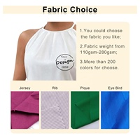 Camiseta sin Mangas Blanca de Algodón Ligero 100% Algodón para Mujer, Personalizable al por Mayor, Cuello Halter con Pliegues, Holgada y Larga