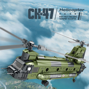 Juguetes RC de Alta Tecnología, Bloques de Construcción de Aviones de Combate CH-47, Ladrillos de Plástico, Escala 1:8, Juguete Educativo para Diversión Unisex - Product Image 4