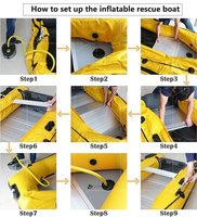 Kayak gonflable pour 2, 3, 4, 5, 6 personnes, bateau de pêche, PVC personnalisé, Hypalon, Kaboat, bateau de sauvetage en caoutchouc, bateau à rames avec moteur