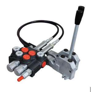 Vanne hydraulique multi-directionnelle Hansen P40 P60 P80 P120 5 bobines 3 voies pour mini-excavatrice, commande directionnelle monobloc à joystick - Product Image 2