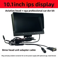 Monitor CCTV Mobil Truk 10.1 inci dengan Kamera Mundur dan Koneksi VGA, Dudukan Dashboard 7 inci, Garansi 1 Tahun