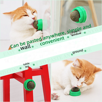 Balle de Luxe pour Chat avec Catnip, Jouet à Mâcher Auto-Activant en Plastique à Fixation Murale pour l'Élimination des Boules de Poils et le Soulagement Digestif
