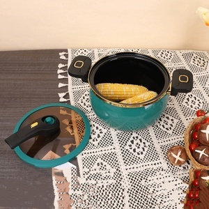 Casserole à micro-pression en fonte antiadhésive de style nouveau, 5L 7L, revêtement émaillé, pot à soupe de cuisine, marmite, couvercle en verre, cuisinière à gaz à induction - Product Image 6