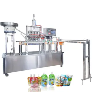 Machine de remplissage doypack pour jus, lait, eau boire, avec bec, appareil de remplissage avec emplacement, nouveau design