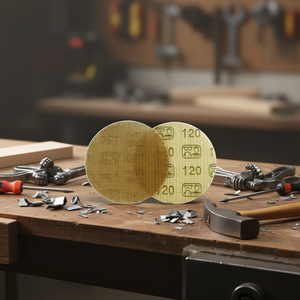 Fervi Velcro Mesh Sanding <b>Discs</b> 120 Grit For Wood <b>Metal</b> Finishing - Product Image 3