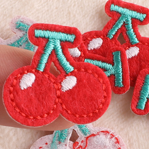Duoku komputer bordir pakaian buah cherry cloth label patch applique perhiasan aksesoris buku pegangan emb - Product Image 4