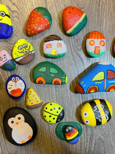 Customized Design Creative Painted <strong>Stone</strong> <strong>Painting</strong> Pebble DIY Black Pebble River Rocks <strong>Stone</strong> <strong>for</strong> Sale - Product Image 4