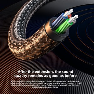 Câble d'extension audio 4 pôles 3,5 mm mâle-femelle tressé en nylon pour microphone, son Hi-Fi pour <span class=keywords><strong>casque</strong></span>, ordinateur portable, téléphone, MP3 - Product Image 5