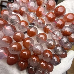 สร้อยข้อมือคริสตัลควอตซ์ Meihan Natural 7A <span class=keywords><strong>Bramble</strong></span> Rose Auralite 23 พร้อมลูกปัดทรงกลมเรียบสำหรับทำเครื่องประดับ ออกแบบ และเป็นของขวัญ - Product Image 2