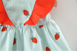 Wholesale Children Clothes Import Picture of Strawberry Change Shop Decoration Girl Dress From China - Product Image 6