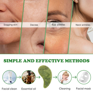 Инструмент для массажа лица из нефрита Гуаша: массажер для ухода за кожей, против морщин и старения - Product Image 4