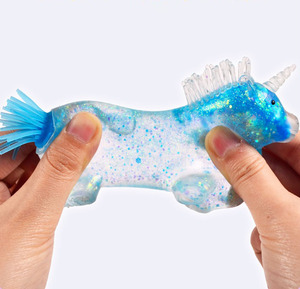 2024 New Design TPR Unicorn Squeeze Toy Maltose Filled Stress Ball Toys - Product Image 4