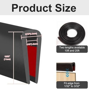 פס איטום גומי תעשייתי בצורת U מסוג EPDM לקצה רכב, נגד חיתוך, נגד התנגשות, לחיתוך זכוכית, יריעות ברזל, תעלות, פחיות - Product Image 2
