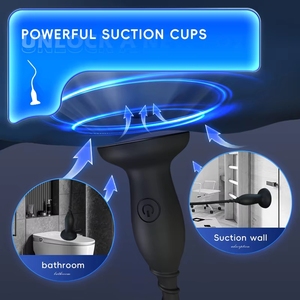 Vibrateur masculin avec ventouse et sonde pour insertion urétrale, plug pénien, stimulateur et dilatateur, jouet sexuel - Product Image 2