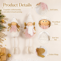Handgefertigter Weihnachtsengel als Plüschfigur, Hängedekoration für den Weihnachtsbaum, Festtagszubehör, Geschenk für Zuhause und Partys