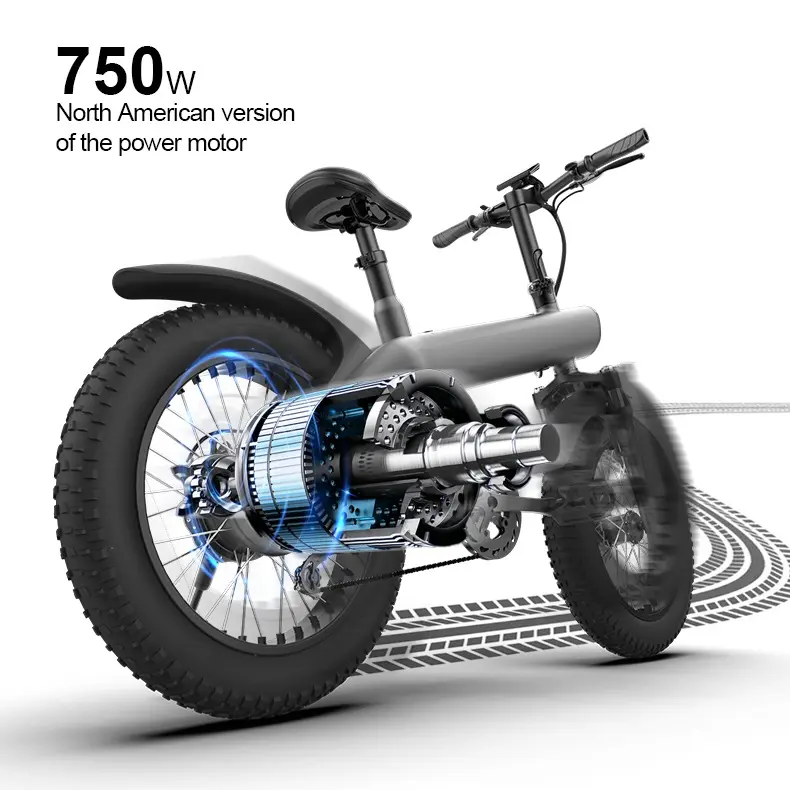 Neue Version Q3 20 Zoll Fat Tire 48V 13Ah Batterie 750W All-Terrain-Offroad-E-Bike Fahrrad Faltbares elektrisches Mountainbike