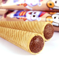 Groothandel Koreaanse Snackkoekjes Exotische Snack 53.4G Ijsvorm Aardbeiensmaak/Chocoladesmaak Koekjes