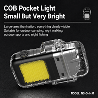 Lampe de travail portable solaire LED ABS verte avec porte-clés - Étanche, sans flamme, rechargeable par USB, portée du faisceau de 100 m, pour le camping