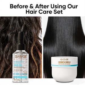 Gatase Coconut Vanilla Series Hair Care Set Coconut Oil Anti-Dandruff Moisturizing Thickening 2-in-1 Hair <strong>Masque</strong> Oil Deeply - Product Image 5