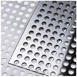Tôle perforée en acier inoxydable, filet de protection métallique, motif de perforation personnalisé pour la construction et l'industrie - Product Image 2