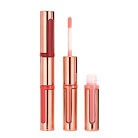 Rouge à lèvres liquide brillant végétalien personnalisé OEM, marque privée, vente en gros, longue tenue, hydratant, double embout