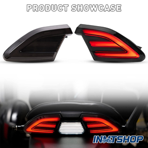 Luces Traseras Delanteras para Motocicleta INMT Bombardier <span class=keywords><strong>Spyder</strong></span> F3 F3-S, Luces LED Modificadas de Circulación Diurna, Luces de Freno, Intermitentes, Plástico - Product Image 5