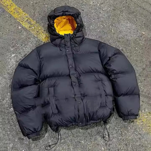 Veste d'hiver chaude et épaisse pour homme, veste matelassée courte de haute qualité, veste à capuche personnalisée en duvet unisexe - Product Image 1