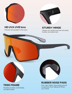Lunettes de soleil de sport interchangeables, logo OEM personnalisé, verres à revêtement coloré, photochromiques, lunettes de sport d'extérieur, lunettes de cyclisme - Product Image 3