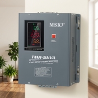 Stabilisateur de tension CA monophasé mural TMR5KVA à affichage numérique, de type relais, pour protection industrielle efficace