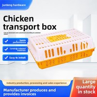 Jaula de Transporte para Pollos, Jaula Extra Grande para Gallinas Ponedoras, Pollos Adultos, Patos, Rendimiento Estable, Fácil Instalación