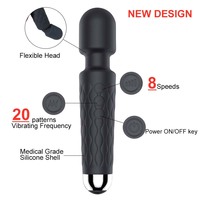 Bestseller 8-Gang 10-Frequenzen 100% Wasserdichter Silikon-Zauberstab-Massager USB-Aufladbar G-Punkt Paar-Vibrator