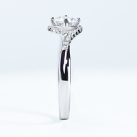 Xingyue – bague ronde en argent Sterling 925 D, couleur brillante, élégante, en Moissanite VVS, 1Carat, bijoux en pierre précieuse