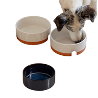 Pot en céramique pour chien et gamelle écologique anti-choc pour animaux de compagnie, gamelle pour chien, accessoires pour chats et chiens avec support