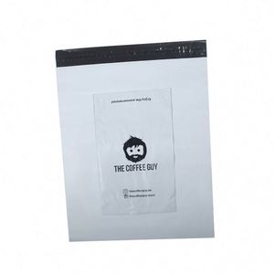 ถุงพลาสติก LDPE/PE ปิดผนึกเองได้ สำหรับจัดส่งสินค้า พิมพ์โลโก้สีดำบนพื้นขาว สำหรับเสื้อผ้า - Product Image 2